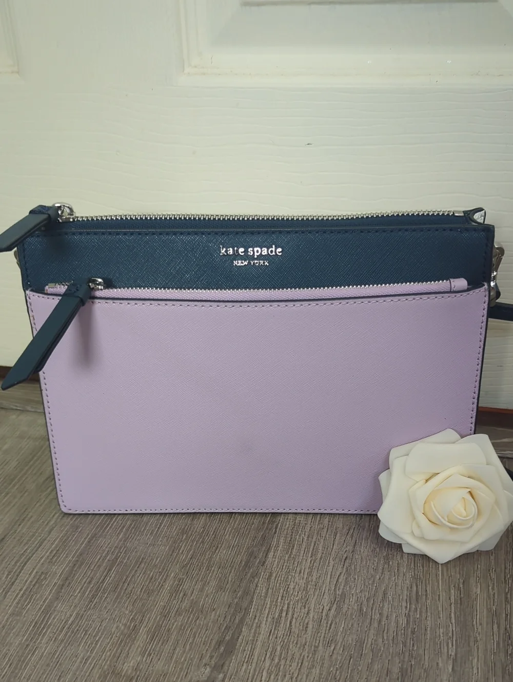 Kate Spade New York Colorblock Lavender Blue Crossbody